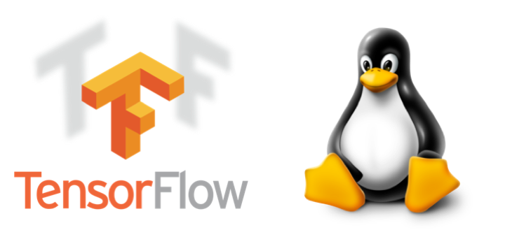 TensorFlow and Linux logos